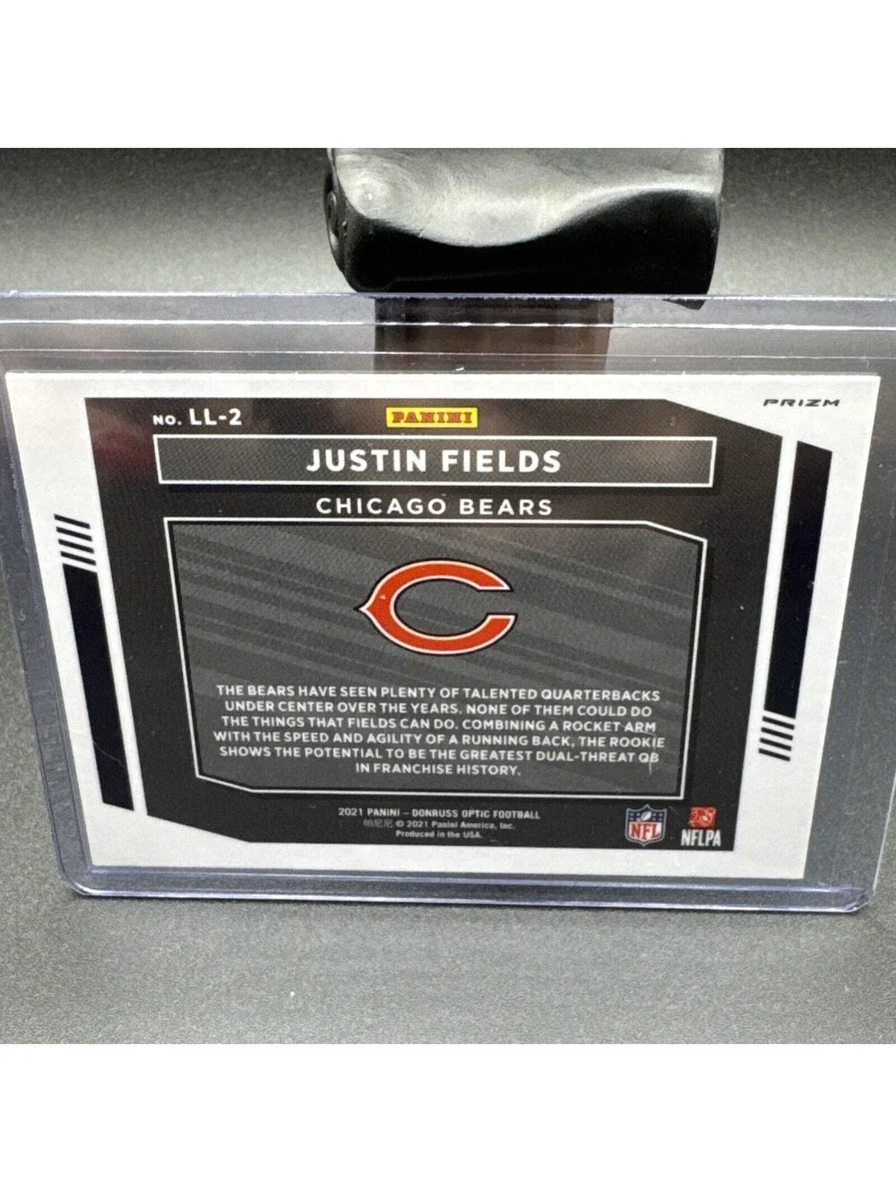 Justin Fields Legendary Logos Optic No. LL-2 Panini 2021 Rookie